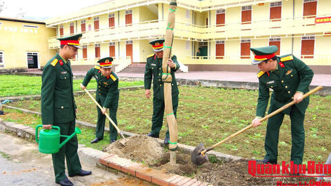 Trường Quân sự Quân khu 4 phát động Tết trồng cây Xuân Bính Ngọ 2026