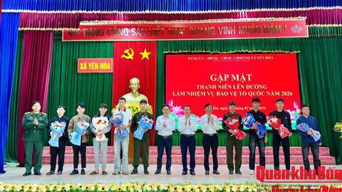 Xã Yên Hòa (Hà Tĩnh) gặp mặt thanh niên nhập ngũ năm 2026