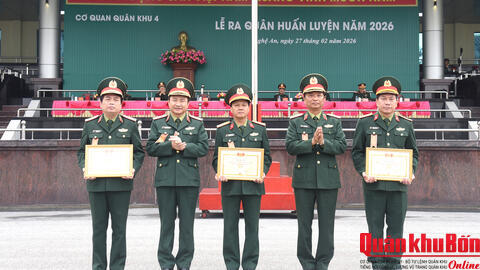 Cơ quan Quân khu 4: Tổ chức Lễ ra quân huấn luyện năm 2026
