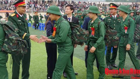 Ban Chỉ huy Phòng thủ khu vực 2 - Hà Trung, Bộ Chỉ huy Quân sự tỉnh Thanh Hóa tổ chức Lễ giao, nhận quân năm 2026