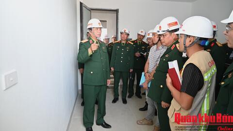 Bộ Tư lệnh Quân khu 4 kiểm tra tiến độ thi công Dự án Bệnh viện Quân y 4 (Cơ sở 2)