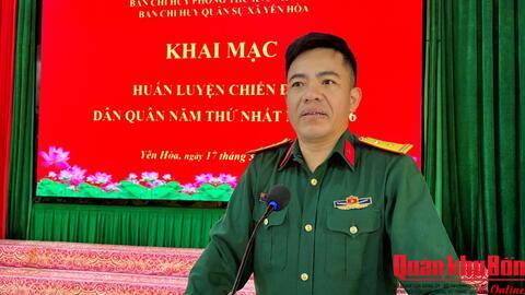 Xã Yên Hòa (Hà Tĩnh) khai mạc huấn luyện chiến đấu dân quân năm thứ nhất năm 2026