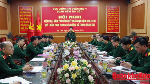 Quân khu 4 kiểm tra công tác Đảng, công tác chính trị tại Bộ Chỉ huy Quân sự tỉnh Hà Tĩnh