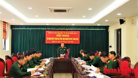 Đảng ủy Cục Hậu cần - Kỹ thuật Quân khu 4: Ra nghị quyết lãnh đạo nhiệm vụ quý 2 năm 2026