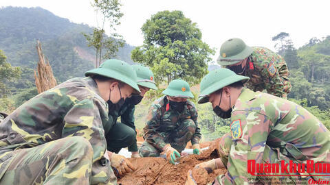 Đoàn kinh tế - quốc phòng 337: Tiếp tục phát hiện và quy tập 01 hài cốt liệt sỹ