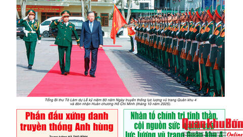 Số báo 2019,2020, chào mừng Quân khu 4 đón nhận danh hiệu Anh hùng LLVT Nhân dân