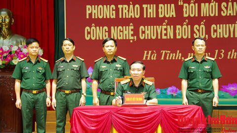 Phát động phong trào “Đổi mới sáng tạo, phát triển khoa học, công nghệ, chuyển đổi số, chuyển đổi xanh” trong lực lượng vũ tỉnh Hà Tĩnh