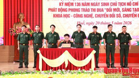 Bộ Chỉ huy Quân sự thành phố Huế phát động thi đua “Đổi mới sáng tạo, phát triển khoa học - công nghệ, chuyển đối số, chuyển đổi xanh”