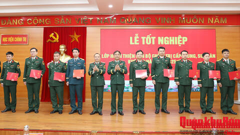 Học viện Chính trị: Tổ chức Lễ tốt nghiệp Lớp hoàn thiện cán bộ chính trị cấp trung, sư đoàn Khóa 20