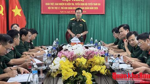 Giao nhiệm vụ tham gia Hội thi Trợ lý, Thủ kho giỏi toàn quân năm 2026.