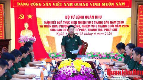 Quân khu 4: Các cơ quan Tư pháp, Thanh tra, Pháp chế thực hiện tốt nhiệm vụ