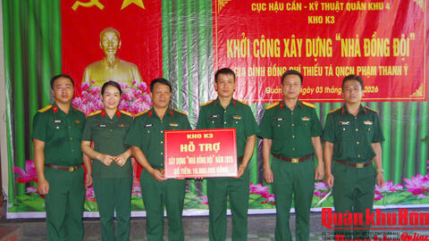 Kho K3 (Cục Hậu cần - Kỹ thuật) khởi công xây dựng Nhà đồng đội năm 2026