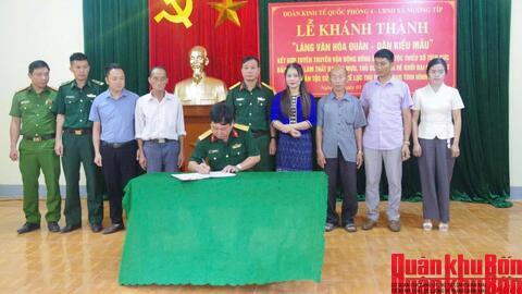 Đoàn Kinh tế - Quốc phòng 4 (Quân khu 4) khánh thành “Làng văn hóa quân - dân kiểu mẫu” tại bản Phà Nọi
