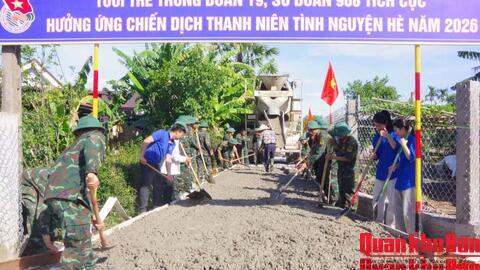 Đoàn cơ sở Trung đoàn 19, Sư đoàn  968 tham gia Chiến dịch Thanh niên tình nguyện Hè năm 2026