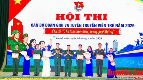 Bộ Chỉ huy Quân sự tỉnh Thanh Hóa tổ chức Hội thi cán bộ Đoàn giỏi và tuyên truyền viên trẻ năm 2026 thành công tốt đẹp