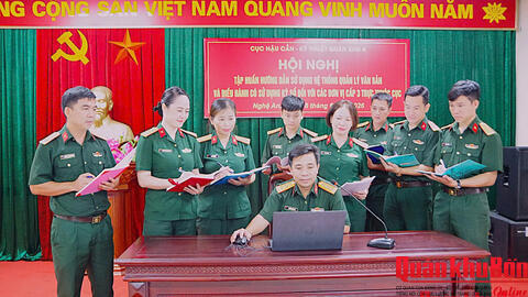Cục Hậu cần - Kỹ thuật Quân khu 4 tập huấn sử dụng Hệ thống quản lý văn bản và điều hành có chữ ký số