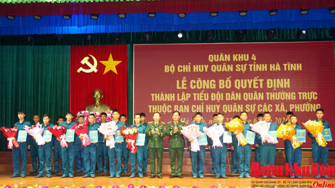 Hà Tĩnh thành lập 68 Tiểu đội Dân quân thường trực