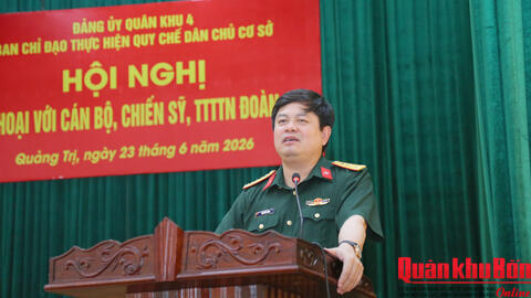 Quân khu 4: Kiểm tra kết quả thực hiện Quy chế dân chủ ở cơ sở và Đề án 57 tại Đoàn Kinh tế - Quốc phòng 337.