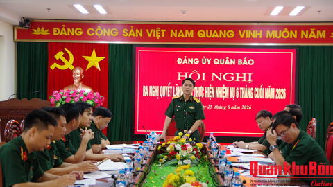 Đảng ủy Quân báo và Đảng ủy Điều tra hình sự Quân khu 4 ra nghị quyết lãnh đạo thực hiện nhiệm vụ 6 tháng cuối năm 2026