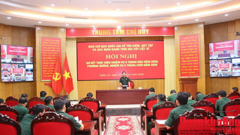 Sơ kết thực hiện nhiệm vụ tìm kiếm, quy tập, xác định danh tính hài cốt liệt sĩ