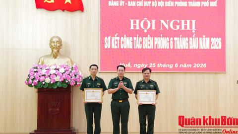 Bộ đội Biên phòng thành phố Huế sơ kết công tác biên phòng 6 tháng đầu năm 2026