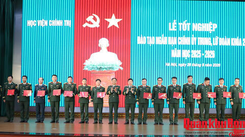 Học viện Chính trị bế giảng khóa đào tạo ngắn hạn Chính ủy trung, lữ đoàn Khóa 22