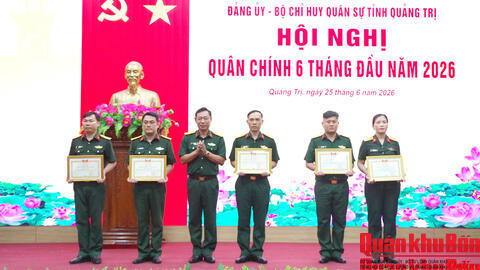 Bộ CHQS tỉnh Quảng Trị tổ chức Hội nghị Quân chính 6 tháng đầu năm 2026