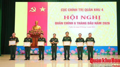 Cục Chính trị Quân khu 4 triển khai nhiệm vụ 6 tháng cuối năm 2026