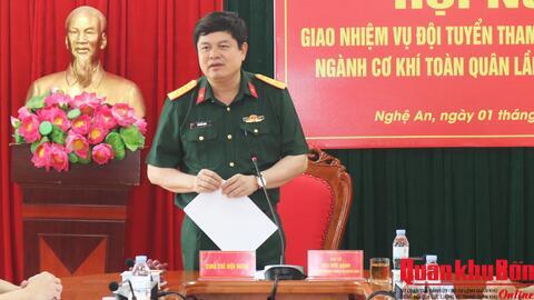 Giao nhiệm vụ cho đội tuyển tham gia Hội thi Thợ giỏi ngành Cơ khí toàn quân năm 2026