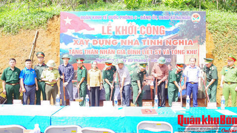 Đoàn Kinh tế - Quốc phòng 4 khởi công xây dựng Nhà tình nghĩa tặng thân nhân liệt sĩ