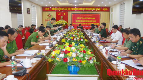Đoàn công tác liên ngành Bộ Quốc phòng, Bộ Công an kiểm tra tại Hà Tĩnh