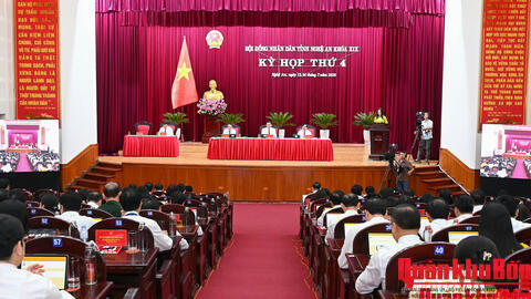 Kỳ họp thứ 4, Hội đồng Nhân dân tỉnh Nghệ An thông qua 23 dự thảo Nghị quyết có ý nghĩa chiến lược