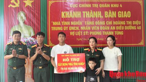 Cục Chính trị Quân khu 4 khánh thành, bàn giao Nhà tình nghĩa