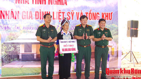 Đoàn Kinh tế - Quốc phòng 4 khánh thành, bàn giao Nhà tình nghĩa tặng thân nhân liệt sĩ