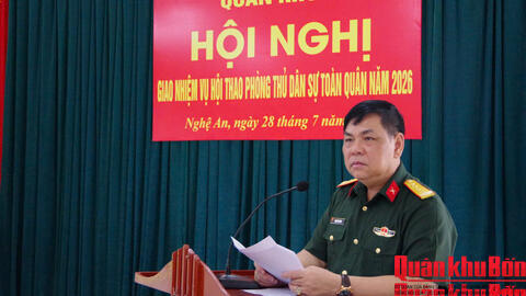 Quân khu 4 giao nhiệm vụ đội tuyển tham gia Hội thao Phòng thủ dân sự