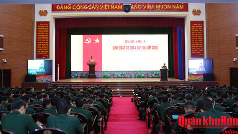 Cơ quan Quân khu 4: Sinh hoạt quý III năm 2026