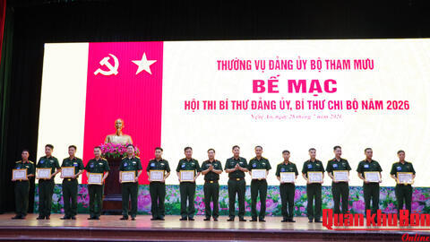Đảng ủy Bộ Tham mưu Quân khu 4: Tổ chức Hội thi Bí thư Đảng ủy, Bí thư Chi bộ giỏi năm 2026