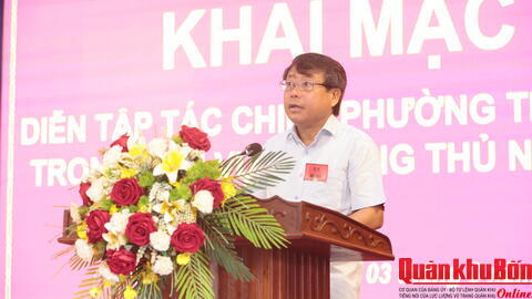 Hà Tĩnh: Khai mạc diễn tập tác chiến Phường Trần Phú trong khu vực phòng thủ năm 2026