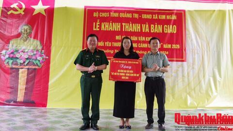 Bộ Chỉ huy Quân sự tỉnh Quảng Trị khánh thành, bàn giao mô hình dân vận khéo “Kết nối yêu thương - Nâng cánh ước mơ”