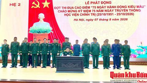 Hệ 2, Học viện Chính trị phát động đợt thi đua cao điểm "75 ngày hành động kiểu mẫu"