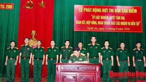Lữ đoàn Tăng – Thiết giáp 206 (Quân khu 4) phát động đợt thi đua cao điểm