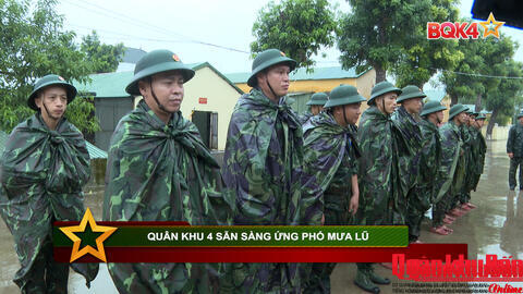Quân khu 4: Sẵn sàng ứng phó mưa lũ