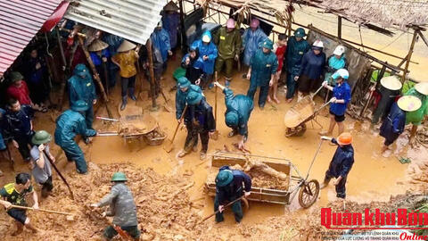 Thanh Hóa: Lực lượng vũ trang kịp thời ứng phó sạt lở khu vực biên giới