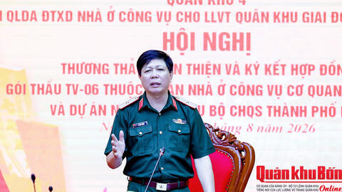 Quân khu 4: Ký kết hợp đồng thực hiện dự án Nhà ở công vụ
