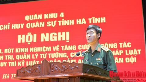 Bộ Chỉ huy Quân sự tỉnh Hà Tĩnh: Tổ chức sinh hoạt chỉnh huấn thực hiện Chỉ thị 76/CT-BQP của Bộ Quốc phòng.