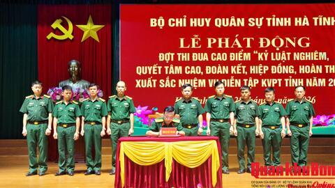 Bộ Chỉ huy Quân sự tỉnh Hà Tĩnh phát động thi đua cao điểm