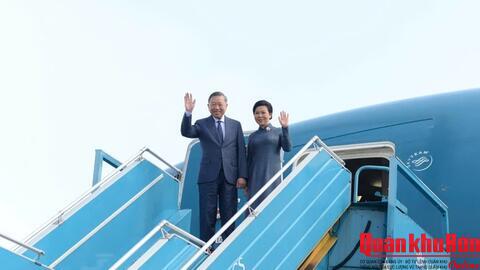 Tổng Bí thư, Chủ tịch nước Tô Lâm cùng phu nhân lên đường thăm Liên bang Nga, thăm Cộng hòa Pháp và dự Hội nghị thượng đỉnh Không gian vũ trụ