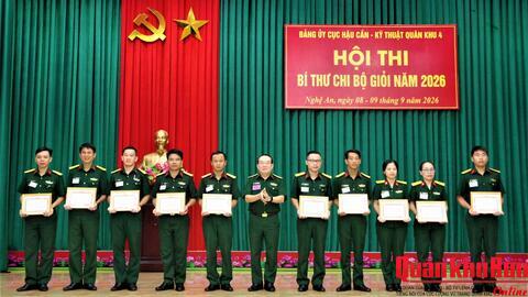 Cục Hậu cần – Kỹ thuật Quân khu 4: Hội thi Bí thư chi bộ giỏi năm 2026