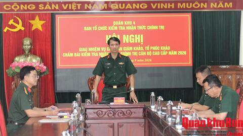 Quân khu 4: Hội nghị giao nhiệm vụ chấm điểm kiểm tra nhận thức chính trị
