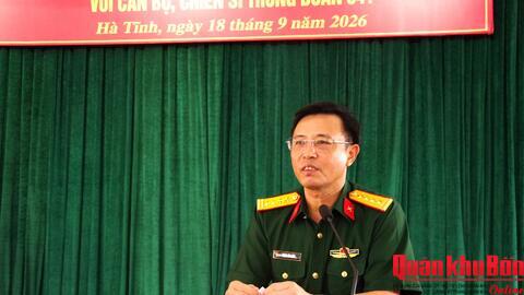 Bộ Chỉ huy Quân sự tỉnh Hà Tĩnh đối thoại dân chủ với cán bộ, chiến sĩ Trung đoàn 841